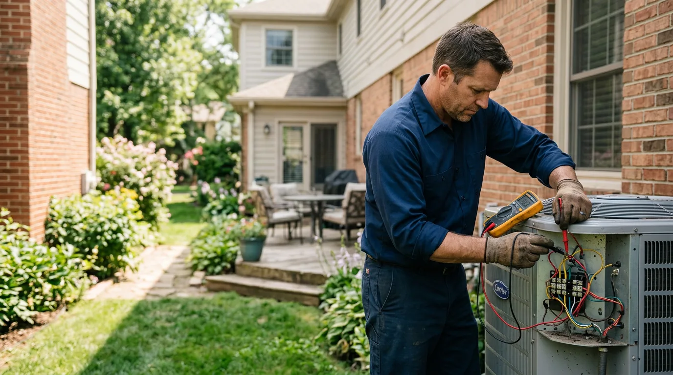 HVAC technician working near Fayetteville, NY